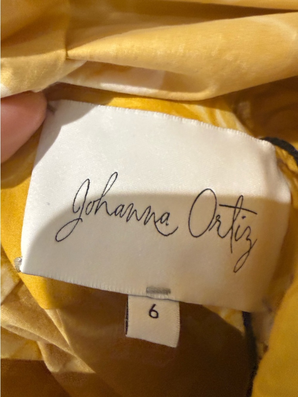Johanna Ortiz Yellow Floral Maxi Dress M Resort Vacation Luxury Designer $1000+ - Picture 9 of 11
